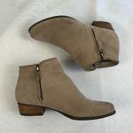 Blondo Waterproof Suede Ankle Boots Side Zip Block Heel Taupe Women's 7M Photo 5
