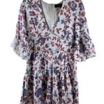 Thakoon White Floral Cotton Eyelet Bell Sleeve Romper Size Small AS Photo 2