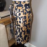 Diane Von Furstenberg  DVF Silk Leopard Print Pencil Mini Skirt Size 2 Photo 3