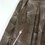 Talbots Vintage Petites Silk Taupe Brown Silver Flower Line-work Embroidered Ski Photo 10