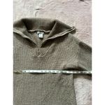 Cupcakes & Cashmere Notch Collar Sweater Dress Tan Zip Shawl Size Large Photo 6