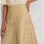 Ralph Lauren  Lamb Leather Laser-Cut Mini Skirt (Black Label) Size 16 NWT $495 Photo 4