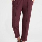 Athleta Burgundy Elastic Waist Venice Pintuck Pant Size M Photo 0