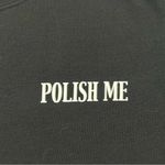 Champion Eco Authentic Black Polish Me Pullover Crewneck Sweatshirt Adult Size M Photo 1