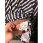 United Colors Of Benetton  Blue and White Striped Button Down Top Sz XS Photo 2