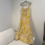 Bardot  Lilah Corset Midi Dress in Yellow Floral Photo 2
