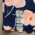 Isaac Mizrahi NWT Scalloped Hem Tailored Shorts Navy Pink Floral 4 Photo 2