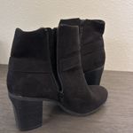 SO  Black Ankle Boots‎ Size 7.5 Casual Block Heel Ring Accent Photo 4