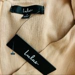 Lulus Cut-Out Crepe Wrap Dress NEW in Blush Pink size S Photo 8