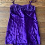 Morgan Taylor Intimates Slip Top Lace Sexy Silk Satin Feel Purple Medium Photo 0