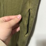 Double Zero Olive Green Sleeveless T-Shirt Dress Midi Pockets Small Photo 1