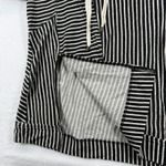 Pilcro Anthropologie Striped Hoodie Tunic XS Black White Cotton Drawstring Photo 4
