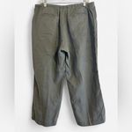 Old Navy  100% Linen Wide Leg Cropped Pants Women’s | Size 12 | Gray Green Photo 1