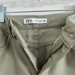 ZARA  Eco-Leather Straight Leg Pants Size: 1 Photo 5