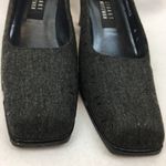 Stuart Weitzman Black Square Toe Block Heel Print Pump Shoes 8 Photo 1