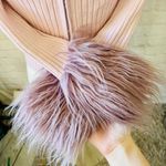 Boutique NEW Pink/Purple Knit Fur Sweater Photo 9