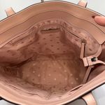 Kate Spade  New York Blush Pink Leather Tote Bag With Glitter Flower Charm Photo 3