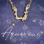 Free People  Aquarius Flower Zodiac Constellation Necklace NWT Photo 3