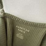 American Eagle Sage Green Ribbed Bodysuit Photo 4