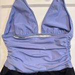 MiracleSuit ‎ Colorblock Unpadded Halter Plunge Ruched One Piece Swimsuit Sz 12 Photo 2