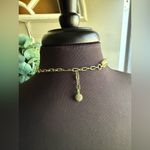 Vintage gold chain link diamanté choker necklace Photo 3