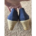 Eric Michael  Navy Blue Suede Leather TEVA Wedge Almond Toe Shoes Spain 38 7.5-8 Photo 12