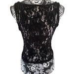 Voice Cropped Semi Sheer Lace Tank Top Wide Strap Floral Sexy Rave Party White Size L Photo 1