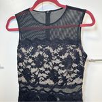 Badgley Mischka  Size 4 Black Lace Mesh Mini Dress Wedding Prom Cocktail Coquette Photo 10