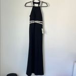Sequin Hearts ‎ Rhinestone Halter Maxi Dress Black Juniors 5 NWT Photo 1