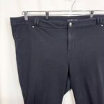 Lane Bryant Plus Size 28 Capri Pants Black Knit Solid Cotton Stretch 661 Photo 2