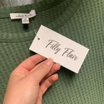 White Birch Waffle Knit Top Peasant Balloon Sleeves Size Small NWT Boho Indie Photo 7