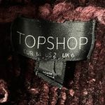 Topshop Oversized Chenille Sweater Burgundy Size 2 Photo 2