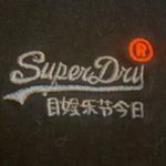 Superdry  Black Embroidered Logo Tee Womens Large EUC #4558 Photo 3