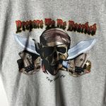 Fruit of the Loom Pirate T Shirt Vintage Y2K Gray Medium M Graphic Tee Adult Unisex Fit Photo 4