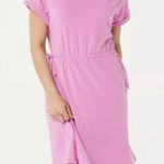 AnyBody cozy knit cinched waist dress Black Size XL Photo 2