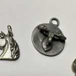 Lot Of 3 Jewelry Pendants Silver Tone Pewter Tone Photo 4