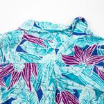 Sandra Ingrish Sport Vintage Hawaiian Blue Purple Shirt Womans Small Unisex Photo 9