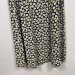 Vintage Daisy Print Sleeveless Midi Dress Womens 10 Summer 90s Floral Fairy Core Black Photo 4