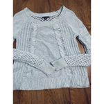 American Eagle light blue all-over eyelet sweater- small Photo 7