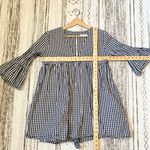 ZARA Black White Plaid V-Neck Romper Size Medium Photo 8