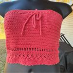 American Eagle   Cropped Crochet Tube Top Size Large Photo 0