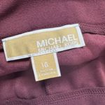 Michael Kors  MK Logo Belt Wide Leg Trouser Pants Maroon 16 NWT Photo 1