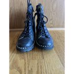 Dkode Soul Rockstud‎ leather combat Ankle boots Women's Size 36 Black Stud Photo 2