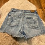 American Eagle Size 4 Denim Cut Off Shorts Light Wash Raw Hem Womens Photo 5