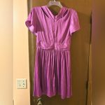 Anthropologie  lilac purple satin-like cut out mini dress Photo 5