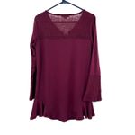 Simply Noelle  Size S /‎ M NWT Knitted Peasant Blouse Bell Sleeves Purple Photo 1