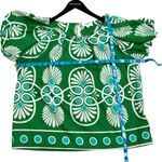 Umgee Feminine Floral Emerald and Teal Patterned Blouse Size Small. Photo 9