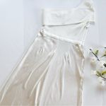 Ted Baker NEW  Ivena Asymmetric Knit Bodice Dress With White Satin Skirt Size 3 Photo 6