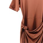 Garnet Hill  Easy Wrap Knit Dress Brown Comfort Chic Capsule Stretch M Photo 5