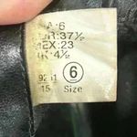 Predictions  Black Leather Ankle Boots Y2K Square Toe Block Heel Booties Size 6 Photo 7